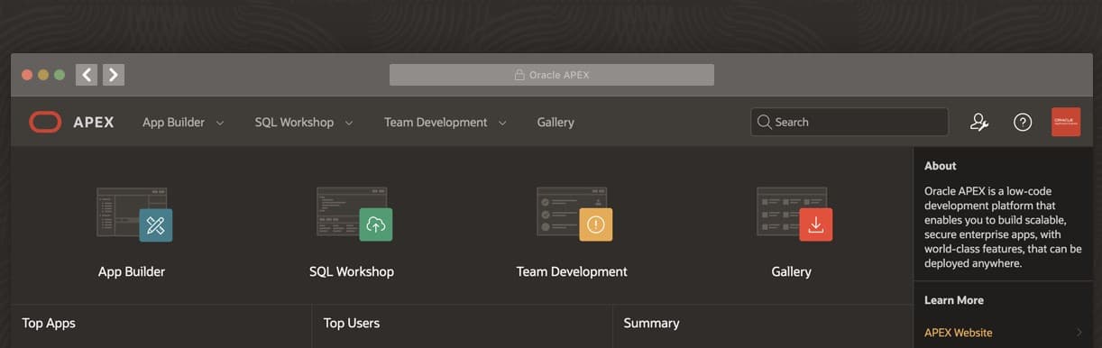 Começando no Oracle APEX